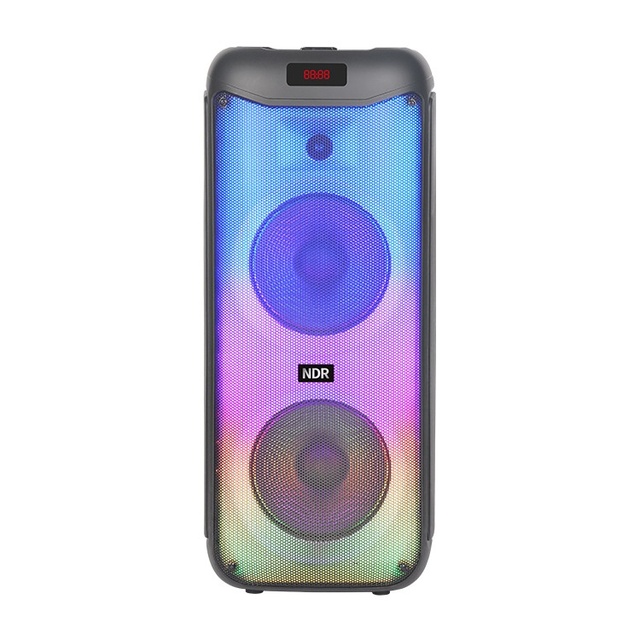 Ningda Electronics Factory's In-Stock Dual 8inch Wireless Bluetooth Speaker with Colorful Flame Light Audio for Home Use Boxed