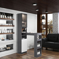 Table de Loisirs Moderne Écologique et Durable en Panneaux MDF, Meuble à Vin, Présentoir, Petit Comptoir de Bar pour Bars Domestiques et Salons