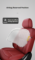 Venta Directa de Fábrica 2024 Juego Completo de Lujo de Fundas para Asientos de Coche de Cuero Nappa Ventiladas e Impermeables en Rojo Brillante