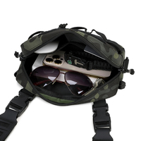 Sac de poitrine tactique léger et respirant pour homme, style streetwear, avec système Molle et camouflage