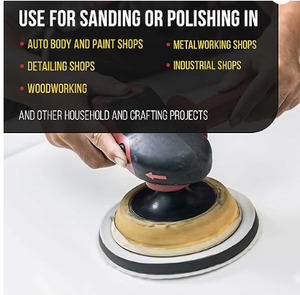 6 "mềm mật độ giao diện Pad 17 lỗ không bụi Móc & vòng lặp bọt đệm được sử dụng giữa chân không Sander Sanding Disc & ủng hộ Pad - Product Image 2