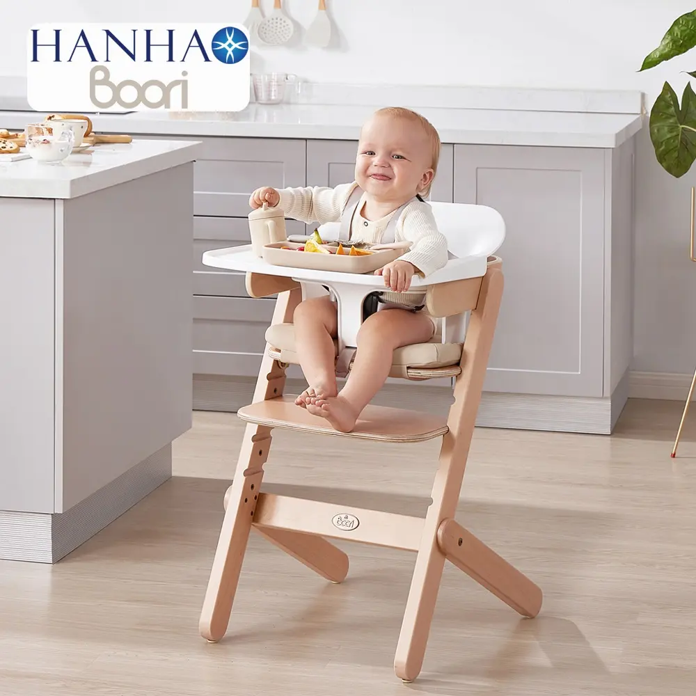 10% OFF Boori EN 14988 Standard Chaises hautes multifonctionnelles en bois réglables pour bébé 3 en 1 pour l'alimentation de bébé