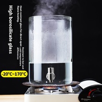 Chope à bière en verre résistant aux hautes températures écologique Design moderne micro-ondes lave-vaisselle grande capacité robinet ménage