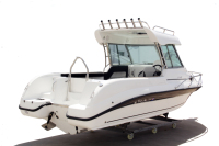 Yacht de sport en fibre de verre haute vitesse de 7 m avec moteur hors-bord pour la navigation, la pêche en rivière et les loisirs