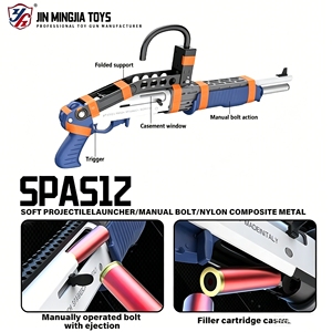 Fucile Blaster UDL SP12 Giocattolo con Espulsione Bossoli, Proiettili Morbidi in Plastica, Effetto Blowback, per 14+ Anni, Confezione Colorata - Product Image 3