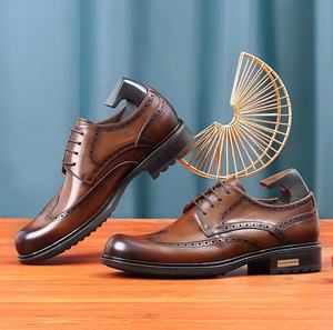 Chaussures habillées en cuir imperméables à enfiler pour hommes, à bout fermé, pour le bureau et la carrière, vente en gros - Product Image 2