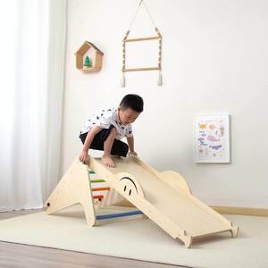 <span class=keywords><strong>CPC</strong></span> CE EN71 Montessori Triangle d'escalade en bois combiné arc-en-ciel Pickler, jouet en bois pour enfants - Product Image 4