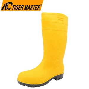 Botas de Seguridad Amarillas para Hombre, de Plástico, para Agricultura, con Punta de Acero, Resistentes a Pinchazos, Antiestáticas, Antideslizantes, Resistentes al Aceite, Ácidos, Álcalis y Químicos - Product Image 1