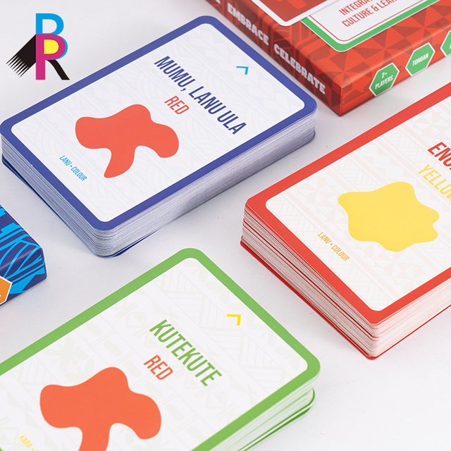 Guangzhou Factory Colorful Educational Flash Cards Printing Custom Game Cards CMYK Color Paper Lamination Custom Size Cardboard