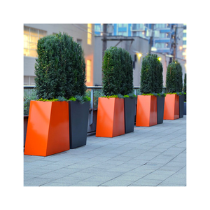 <span class=keywords><strong>Pot</strong></span> de fleurs rouillés d'extérieur personnalisés, grands Pots carrés <span class=keywords><strong>en</strong></span> acier, décoratifs pour l'extérieur - Product Image 6