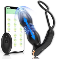 Vibrateur anal à commande par application et télécommande, masseur de prostate avec 2 anneaux vibrants, plug anal, vibrateur point G, jouet pour adultes