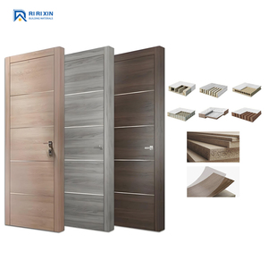 Portes de sécurité intérieures blanches en chêne thaïlandais massif et noyer, avec peinture écologique pour chambre à coucher - Product Image 1
