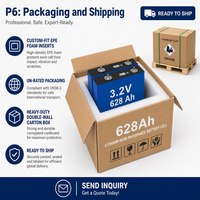 Cellule de batterie marine lithium-ion prismatique 628Ah 3.2V à décharge profonde haute capacité pour alimentation de yacht – Vente en gros