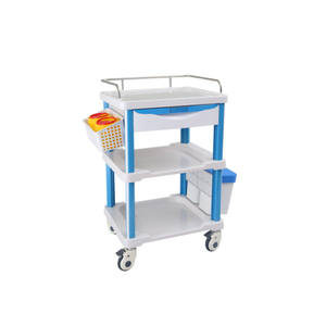 BT-CY40A bon marché hôpital ABS chariot clinique en <span class=keywords><strong>plastique</strong></span> chariot de soins infirmiers médicaux chariots à médicaments avec <span class=keywords><strong>tiroir</strong></span> seau prix - Product Image 3