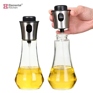 Oil Jars Cooking Glass Bottles For Vinegar New Easy Cook Grip Oil Spray Glass Bottle For BBQ In 250ml Barbecue Olive Oil And Vinegar Jars Dispenser Sprayer For Cooking