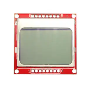 5110 lcd 84x48 lcd स्क्रीन मॉड्यूल लाल pcb के लिए उपयुक्त लाल pcb