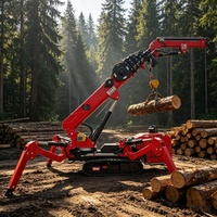 Grue sur chenilles RST L-651Spider, 8 tonnes, diesel, hydraulique, robuste, compacte, pour travaux de construction en extérieur, CE