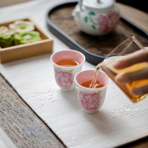 Taza <span class=keywords><strong>de</strong></span> Té <span class=keywords><strong>de</strong></span> Cerámica Pequeña Hecha a Mano con Rayas Verticales, Estilo Nuevo, Taza <span class=keywords><strong>de</strong></span> Té Asiática, <span class=keywords><strong>Tazas</strong></span> <span class=keywords><strong>de</strong></span> Café <span class=keywords><strong>sin</strong></span> Asa - Product Image 4