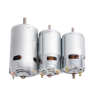 Pasokan Pabrik Kit Motor Listrik DC12V 550 14 gigi dengan Bantalan Bola Konstruksi Magnet Permanen dan Komutasi Sikat