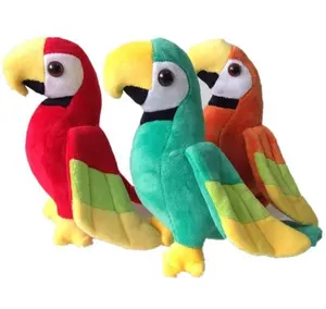 可爱鹦鹉毛绒玩具软饰鸟玩具逼真金刚鹦鹉毛绒红鸟