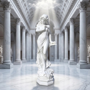 Escultura de Diosa Celestial en Mármol Blanco Sólido, Hecha a Medida - Arte Figurativo Griego-Romano Personalizado, Fabricada a Pedido con Envío Global - Product Image 5
