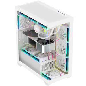 Ruix Carnival Super nuevo diseño PC Case Mecro ATX precio barato PC Case en 1K precio Gaming Cabinet Fish Tank PC Case con <span class=keywords><strong>RGB</strong></span> Fans - Product Image 2