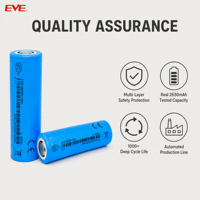 Batterie lithium-ion EVE 18650 26V 2650mAh 3.6V, 1000 cycles, cellule pouvant être utilisée pour le pack de batterie de scooter électrique