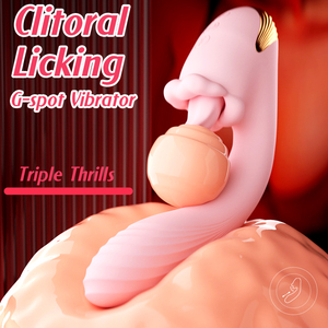 Vibrador con Lengua para Estimulación del Punto G y Clítoris, con 9 Modos de Vibración y Lamido, Juguetes Sexuales para Adultos, Juguetes Sexuales Anales y para Pezones - Product Image 5