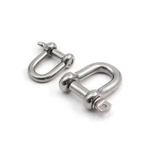 Customized Safety Bolt Solid Material Strong Load-bearing Capacity Stainless Steel D-shaped Shackle