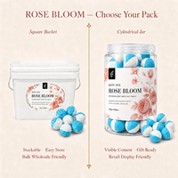 Bombes de bain effervescentes en gros aux pétales de rose, 30g, 200 pièces, cadeau spa avec protéines de soie et pétales de rose