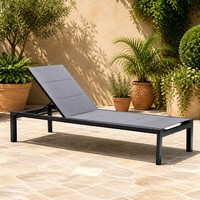 Chaise longue moderne en aluminium pour piscine extérieure, hôtel, villa et cour