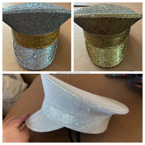 Chapeau HLC Paillettes Violet Vert Argent pour Carnaval Mardi Gras Défilé Fête Festival Rave Tenue Disco Danse Décoration - Product Image 5