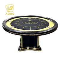 Table de poker Texas Hold'em ronde moderne sur mesure, table de poker professionnelle de casino, design personnalisé
