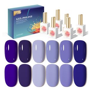 AILANUO Vente en gros de haute qualité Pigment Vegan Nail Color Gel Polish Kit Box New Arrival Nail Gel Polish 6 Couleurs UV Gel Manucure - Product Image 1