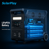 Solarplay 200W 2400W 3600W Panel Generator Tenaga Surya Baterai LiFePO4 MPPT Gelombang Sinus Murni UPS Pengisian Cepat Kompatibel Mobil Rumah