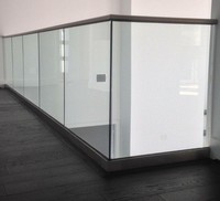 DAIYA balustrade de balcon avec noir verre balustrade main courante supérieure
