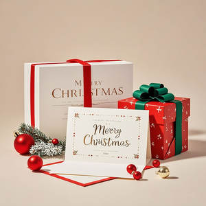 Carte de Vœux Pliable Décorative de Noël en Feuille d'Or Faite Main, Personnalisée, Estampage à Chaud, pour Remerciements, Anniversaires, Diplômes et Fêtes - Product Image 5