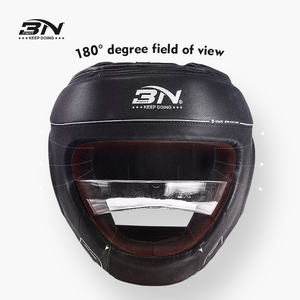 BNボクシングヘルメット厚いベルベットレザー戦闘ヘルメットMMAファイティングギア用 - Product Image 4