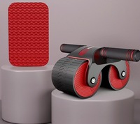 Appareil de fitness abdominal silencieux à double roue à rebond automatique avec structure en acier