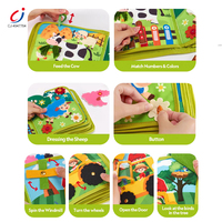 Chengji bébé tissu livres éducation précoce dessin animé ferme thème Cognition Montessori jouet éducatif feutre occupé conseil livres calmes