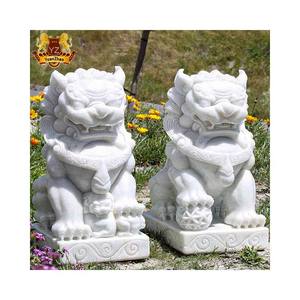 Grande Sculpture de Statue de <span class=keywords><strong>chien</strong></span> Foo en pierre chinoise Antique, Sculpture de <span class=keywords><strong>chien</strong></span> Fu en marbre chinois, fabricant de Statue - Product Image 6