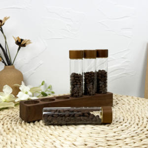 Tube à essai en verre transparent à fond plat de 30mm avec couvercles à vis pour fleurs et bonbons - Product Image 4