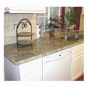 Flat Edge Santa Cecilia Light Granite Countertop For Kitchen And Bathroom