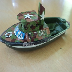 Bateaux Pop Pop peints à la mode de l'Inde Pop Pop bateaux petits bateaux Putt Putt remorqueur bateaux jouets jouets en étain Pop Pop bateau à vapeur jouet - Product Image 1