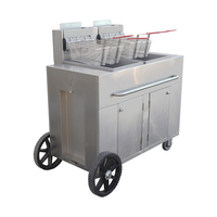 Friteuse à huile au propane pour frites françaises, friteuse commerciale extérieure au gaz GPL pour parc