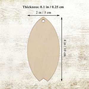 Adornos de Madera para Tablas de Surf, sin Acabado, para Manualidades y Etiquetas de Regalo, Venta al Por Mayor, Dropshipping - Product Image 2