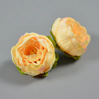 Fleur de pivoine en soie de style européen de 5 cm, faite à la main, de haute qualité, pour la décoration de gâteaux, Fête des Mères, Thanksgiving, Nouvel An