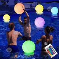 Ballon gonflable géant LED extérieur personnalisé de 1m 2m, étanche, imprimé RGB UV, durable, pour divertissement aquatique