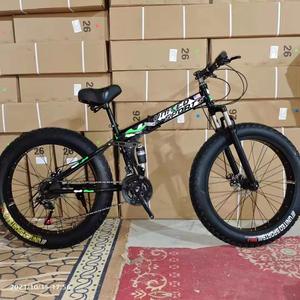 Bicicleta de Montaña con Llantas Anchas de 20 Pulgadas, 21 Velocidades, Frenos de Disco Dobles, Horquilla de Suspensión, Llantas Anchas, Unisex, para Adultos, Bicicleta para Nieve - Product Image 2