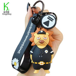 Porte-clés chaussures en PVC souple, 1 pièce, pendentifs de décoration pour clés de <span class=keywords><strong>Police</strong></span>, Lion, ours, tigre, pâquerettes, sac d'école, accessoires de Promotion - Product Image 4